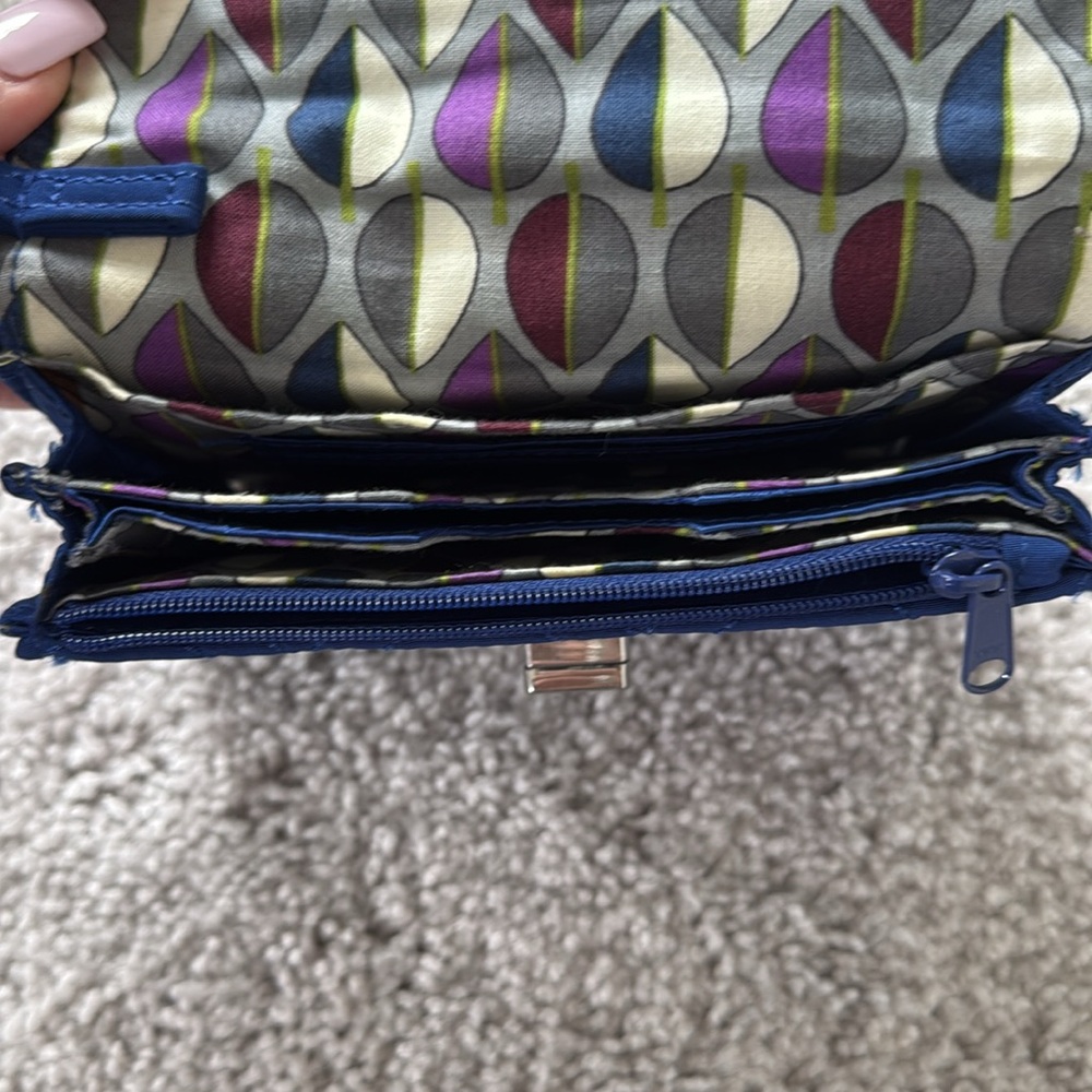 Vera Bradley Quilted Blue Wristlet - Picture 4 of 5